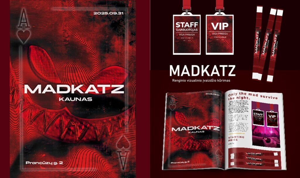 MADKATZ renginio plakatas ir kvietimai – grafinis dizainas